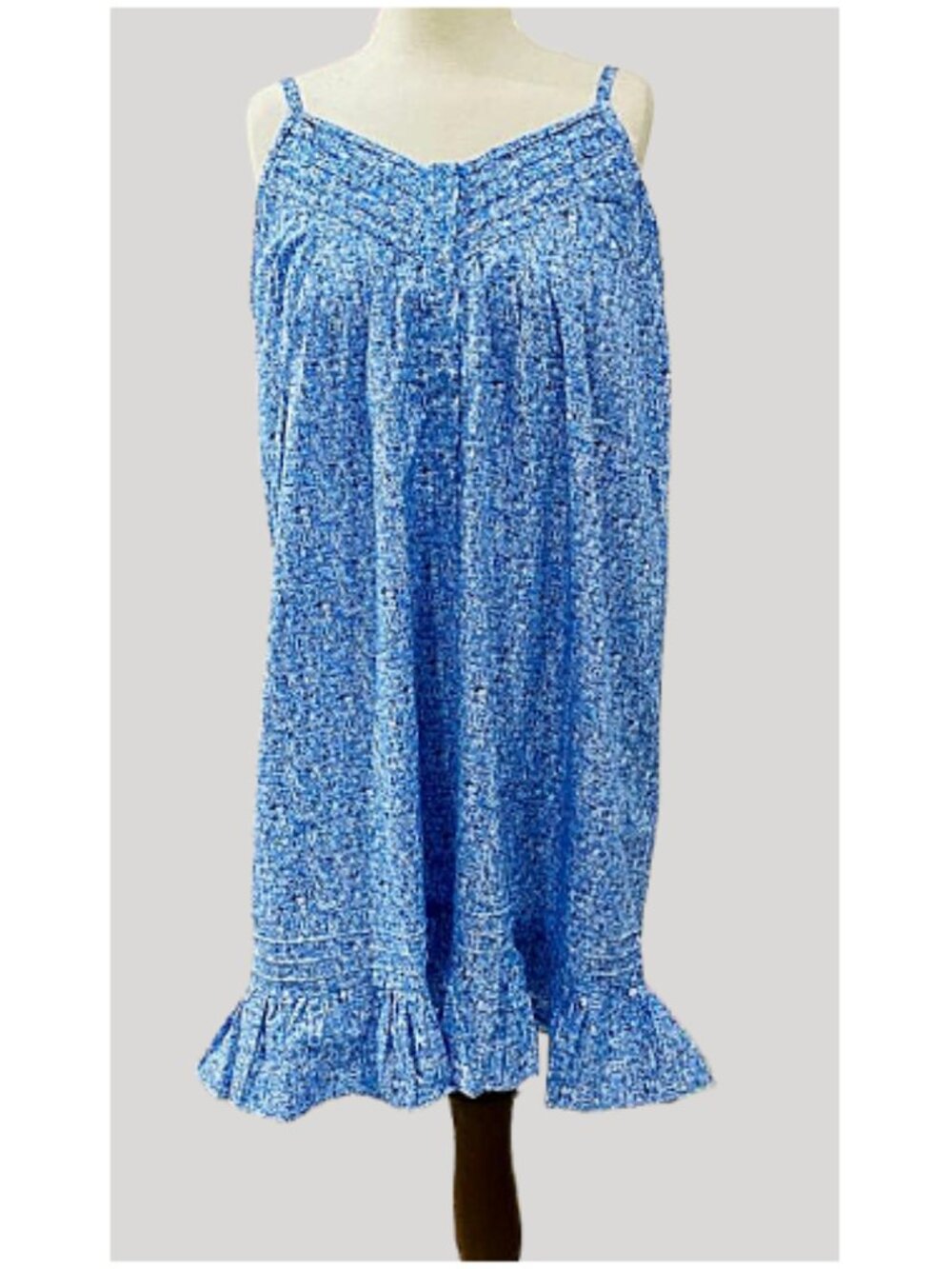 SoieRose 100% Cotton Victorian Vintage Ruffle Hem Nightgown - SR-1293